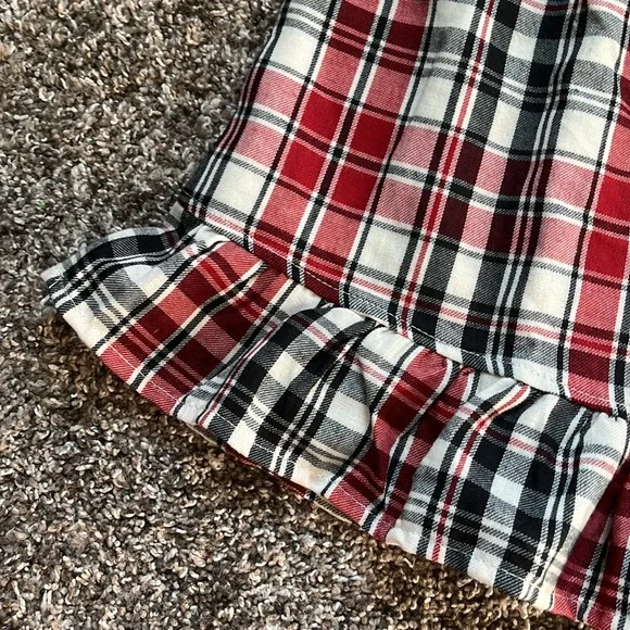 NWT Disney plaid Mickey girls nightgown dress size 5 6 Christmas holiday festive - Picture 6 of 8